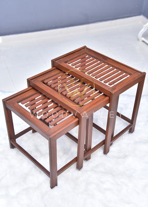 Wooden Tia Bars Nesting Tables Set