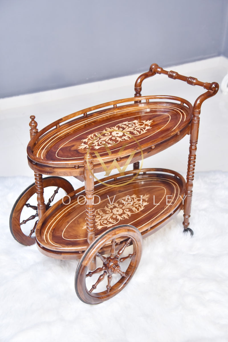 Sold Wood Diana Solid Wood Tea Trolley