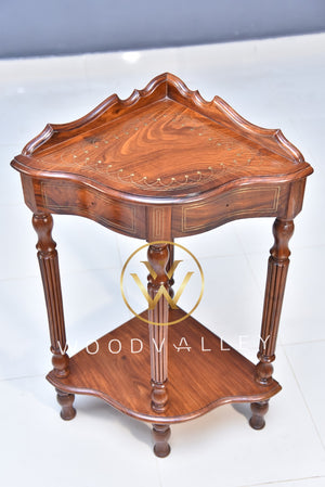 Wooden Drawer Corner Table