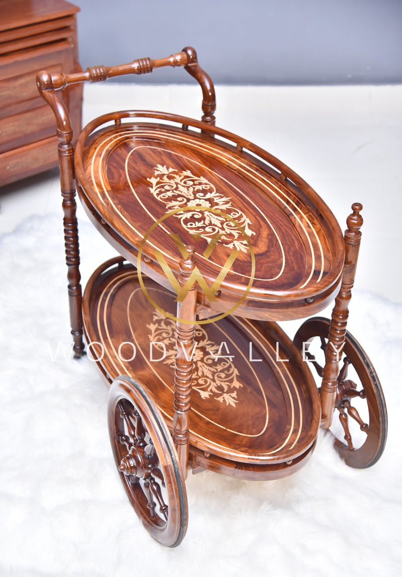 Sold Wood Diana Solid Wood Tea Trolley