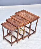 Wooden Darbare  Mesh Nesting Table Set Of 4