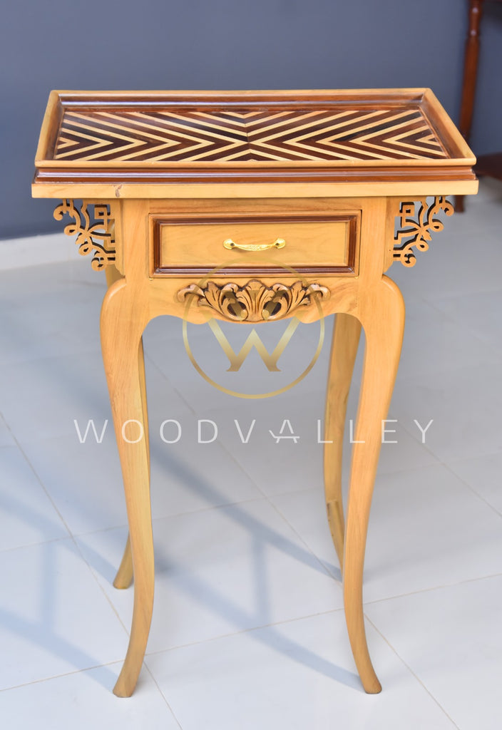 Wooden Beige Color Flower Tables