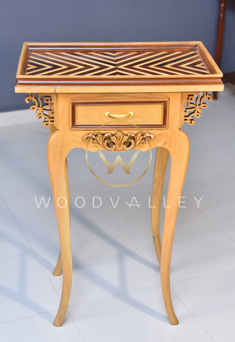 Wooden Beige Color Flower Tables