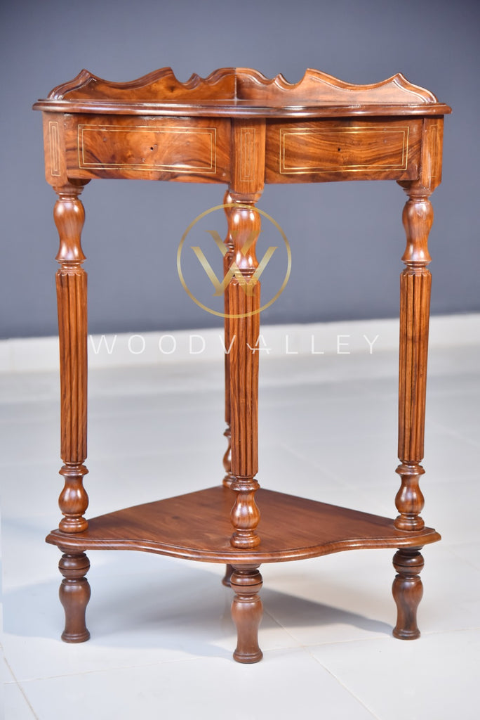 Wooden Drawer Corner Table