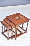 Casa Wooden Paisley Nesting Table Set of 3