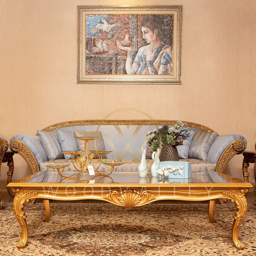 Wooden Italian Gold Sofa