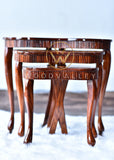 Captain Kidney Inlay Nesting Table - Nesting Table - Table