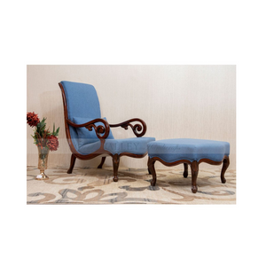 Audery Relaxing Chair Plus Stool - Chairs - Stool