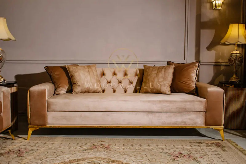 Brass Line 3 Seater sofa set