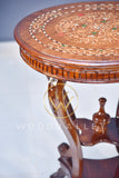 Wooden Colour Full inlay polish Flower Table