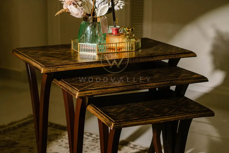 Metallic Nesting Table Set nesting tables