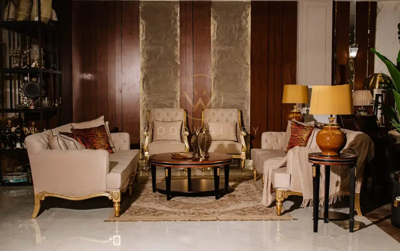 Wooden Alyxandra Sofa Set sofa set