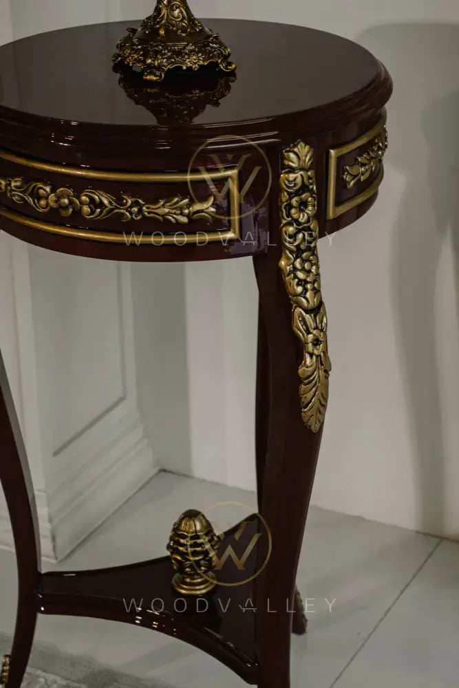 Wooden Baroque Table flower Table