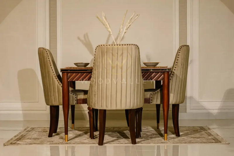 Wooden Brass Dining Dining