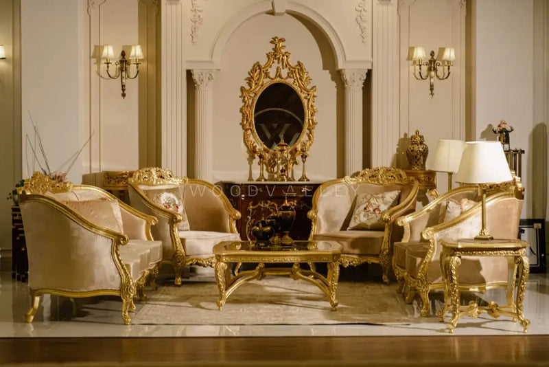 Wooden Carmen Sofa Set sofa set