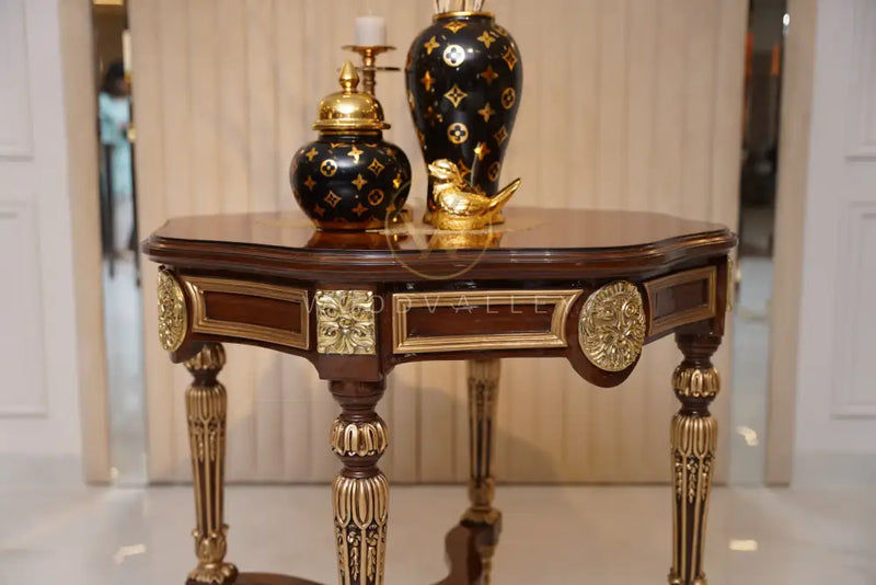 Wooden Entrance Shield Foyer Table flower Table