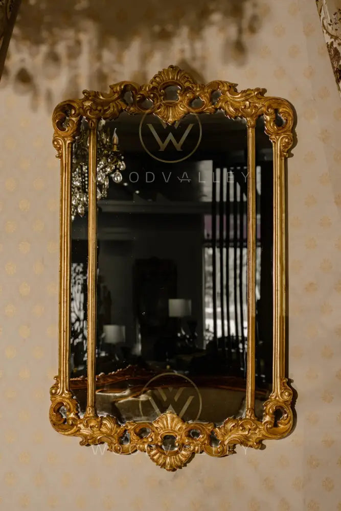 Wooden Floral Line Mirror mirror