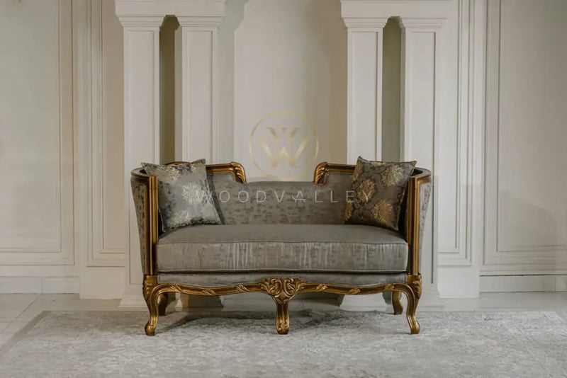 Wooden LV Couch sofa set