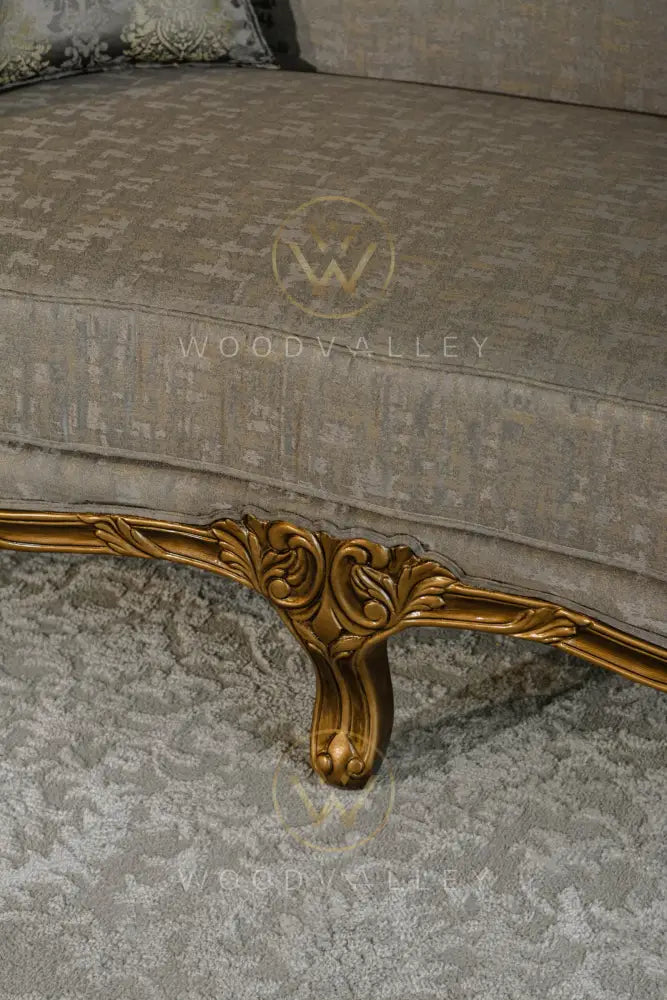 Wooden LV Couch sofa set