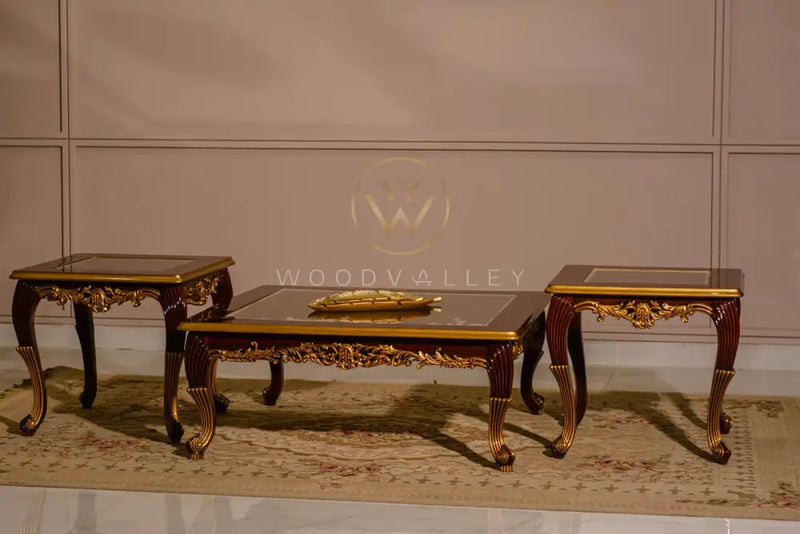 Wooden Sultan Center Table Set sofa set