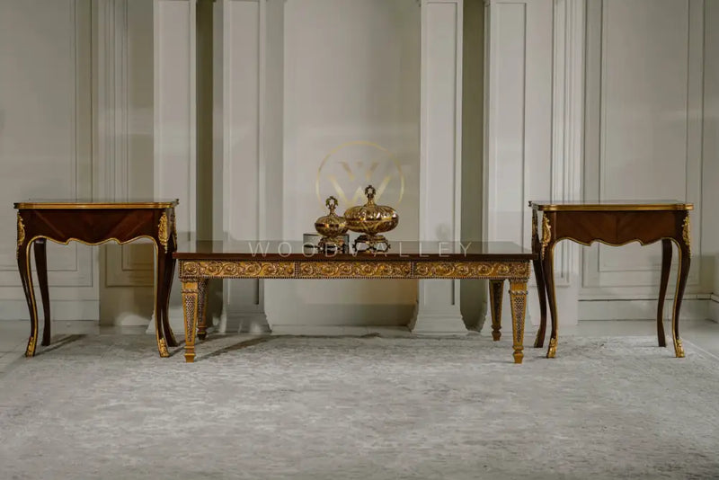 WoodenMelrose Centre Table Set sofa set