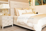 Royal Wooden Pearl White Bed Set-Wood Valley