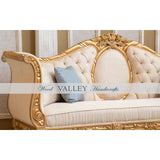French Curved Sofa-Wood Valley