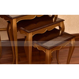 Gold & Maroon Polish Nesting Tables - Nesting Table - Table Set