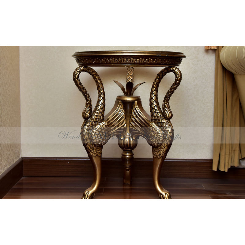Golden Napkin Holder Duck Table - Side Table - Corner Table 