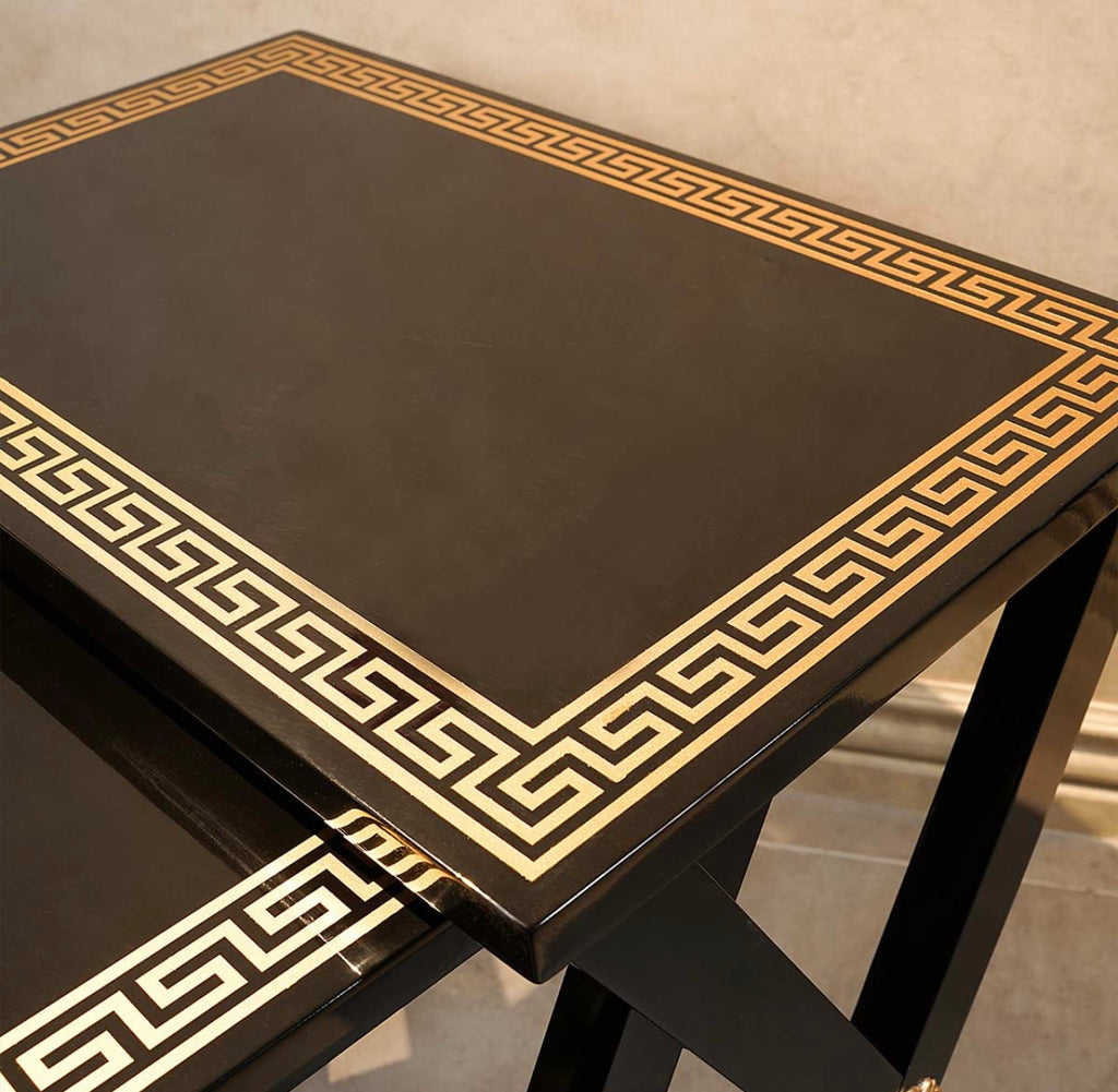 Versace Lion Nesting Tables-woodvalley