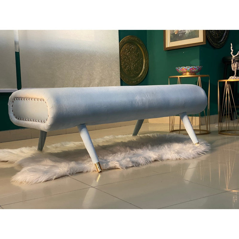 Egg Black Velvet Bench - Velvet Bench - Bench