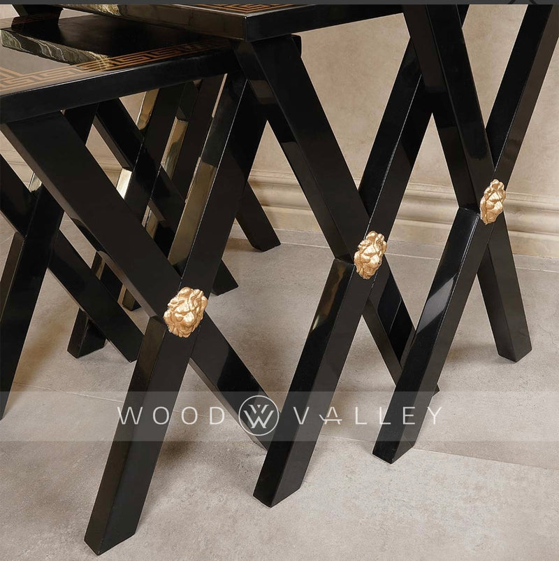 Versace Lion Nesting Tables-woodvalley