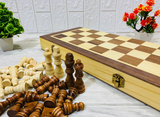 Wooden Chess- (Off Beech Wood & Dark Brown Colour)
