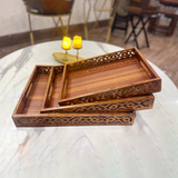 Wooden Screen Tray  Set