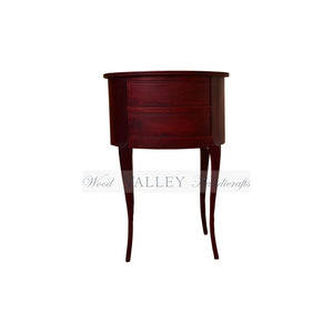 Wooden Maroon Mother Of Pearl Tables-woodvalley