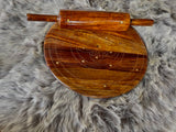 Traditional Wooden Brass Chakla Belan-woodvalley