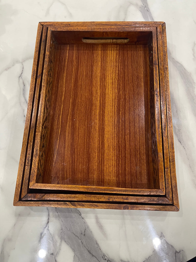Wooden Screen Tray  Set-woodvalley