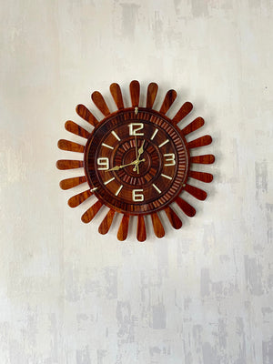 Traditional Wooden Ship Wheel Clock-woodvalley